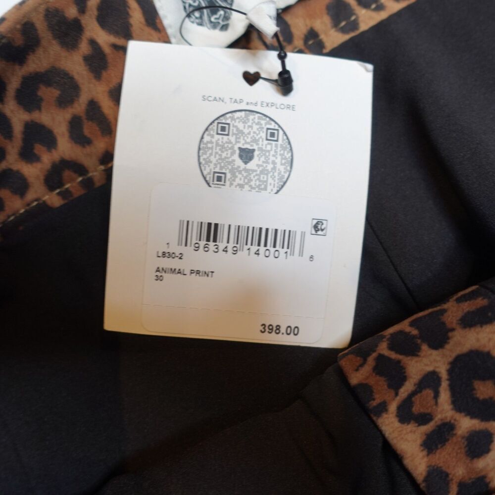 Lita by Ciara Women's Leather High Waist Pants Animal Print Size 30 NWT $398 NWT - Picture 2 of 9